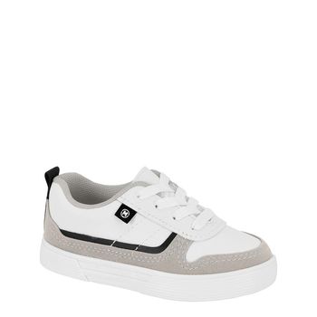 Tenis-Casual-Branco-e-Cinza-Kids-Urbano-|-Molekinho-Tamanho--19---Cor--BRANCO-0